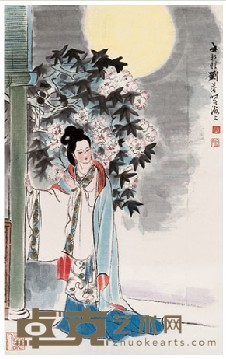 刘旦宅 1985年作 仕女 镜心 67*42.2cm